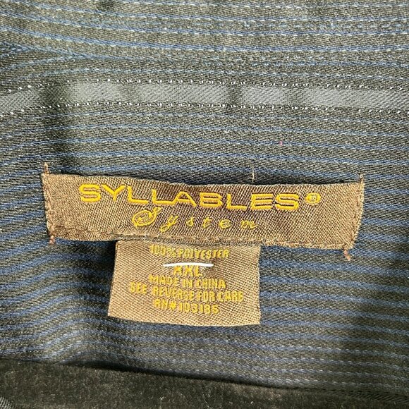 Syllables System Men's Blue and Black Formal Top and Pant Outfit Size XXL/40 - Picture 5 of 14